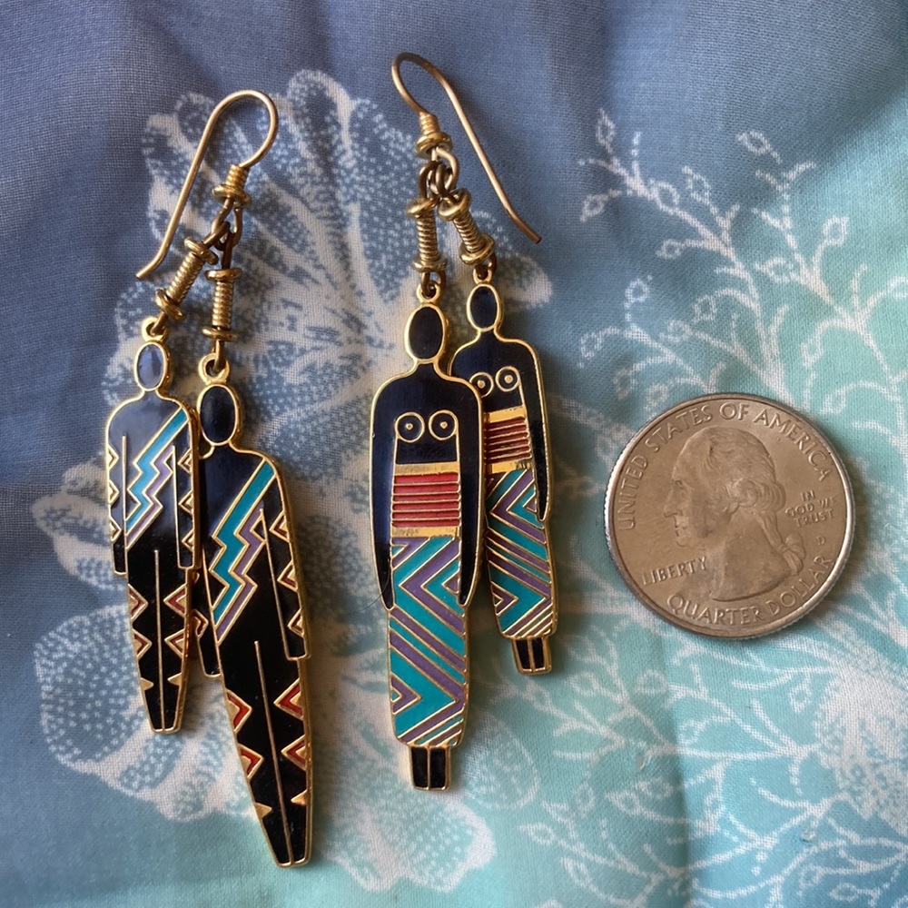Beautiful laurel burch (Man and Woman) earrings - Picture 2 of 3
